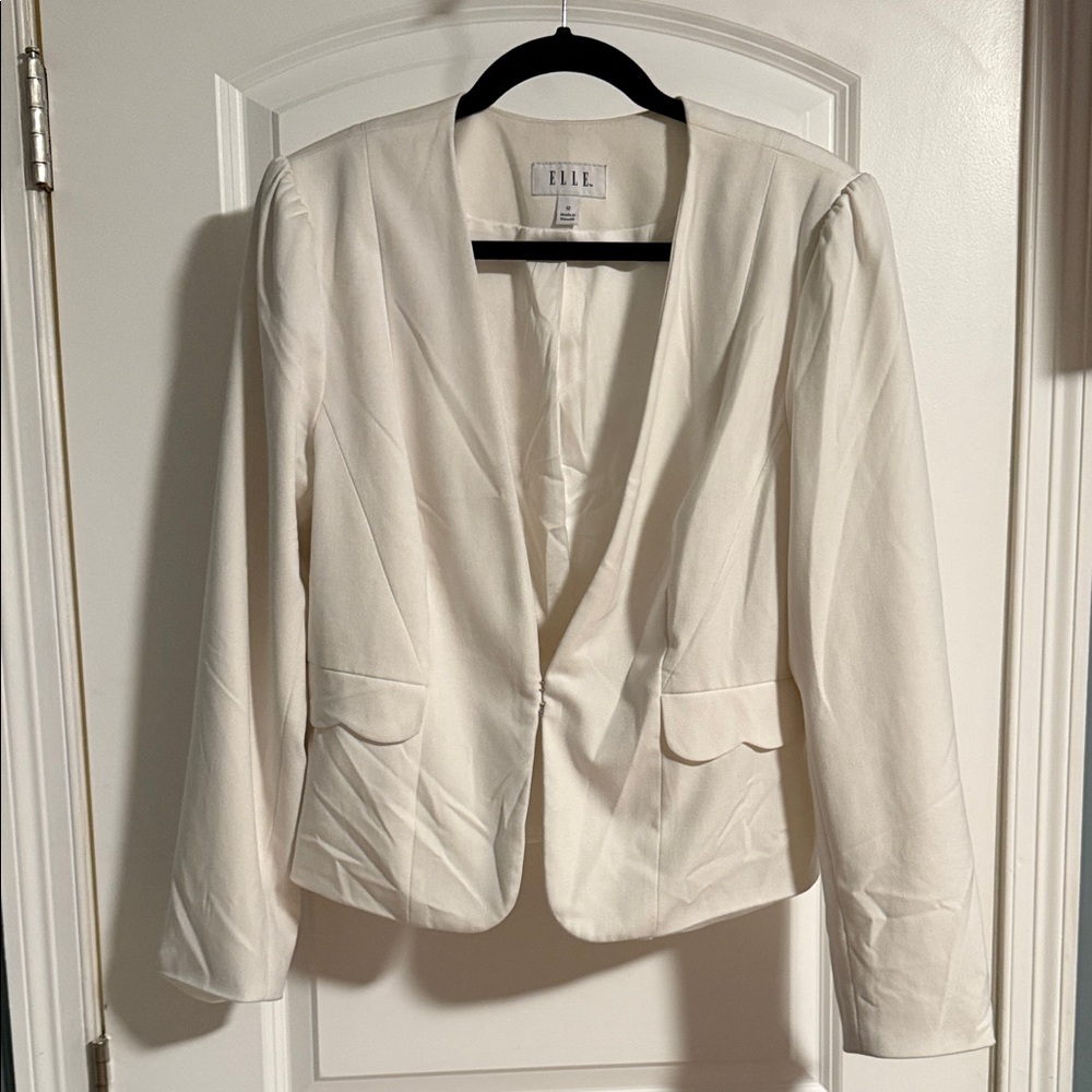 ELLE Classic Off White Blazer for Women